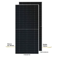 Panel con células fotovoltaicas bifaciales tipo N